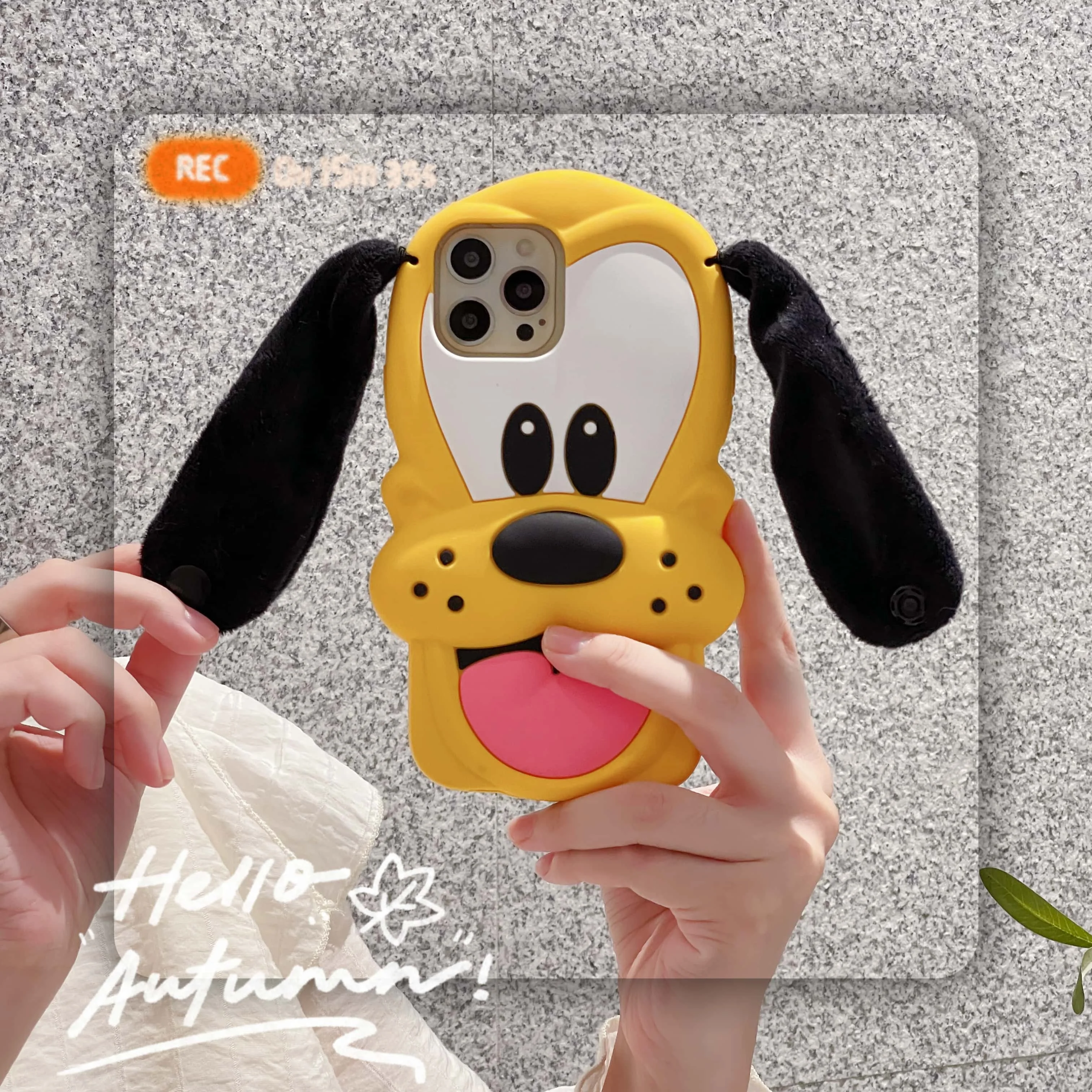Hot Cute 3D For Pluto Silicone Anti-Drop Cartoon Shockproof Lens Protection Hard Cover For IPhone