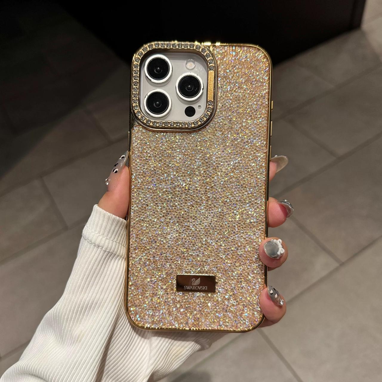 Swarovski crystal-embellished glitter iPhone.case