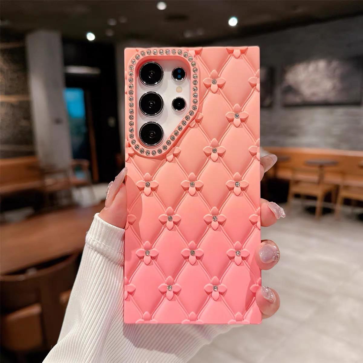 Luxury Diamond Flower Mobile Phone Case for Samsung S25 or S26 ultra