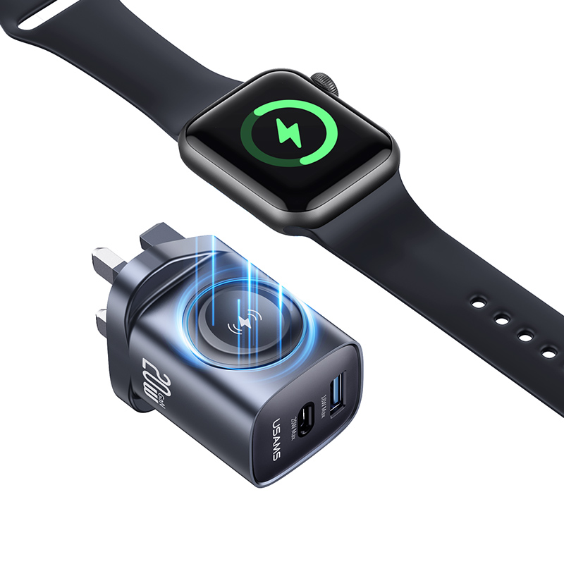 CC295 T67 20W Multifunctional iWatch Charger With A+C Port (UK)
