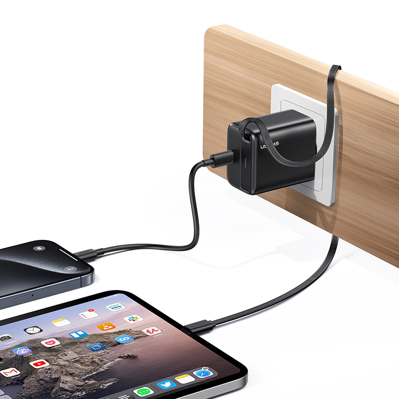 CC233 20W Charger With Type-C Retractable Cable - YC Series (EU)